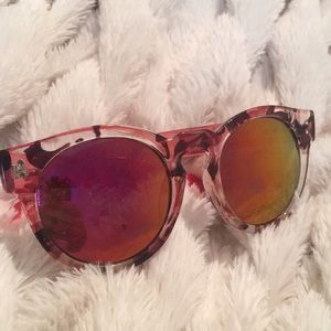Fun pink-mirrored sunglasses